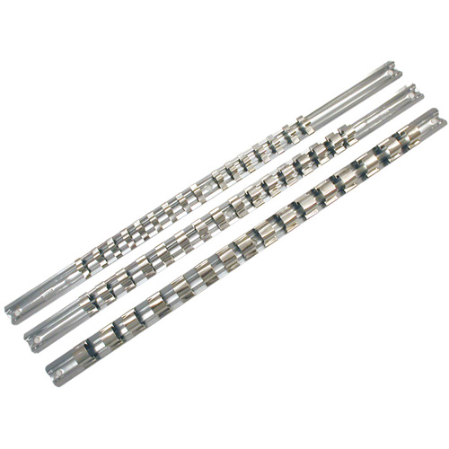 Rail porte-douilles &agrave; entraînement 1/4" SCH-14 avec 16 attaches de retenue Fastek