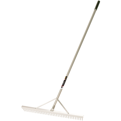 Pro Level Rakes, Aluminum Handle, 36" W, Aluminum Blade, 36 Tines Fastek