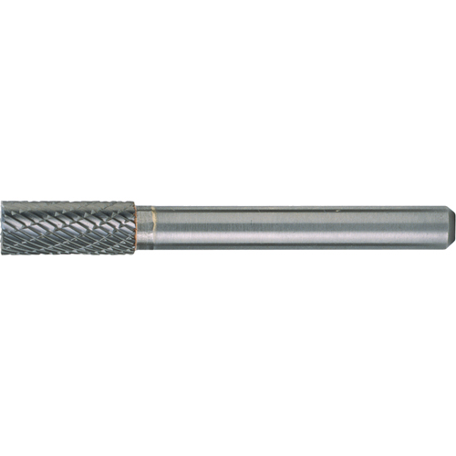 Solid Carbide Burrs - Cylinder Shape with End Cut, SB-51, 1/4" Dia., 1/8" Shank, 3/16" Depth of Cut Fastek