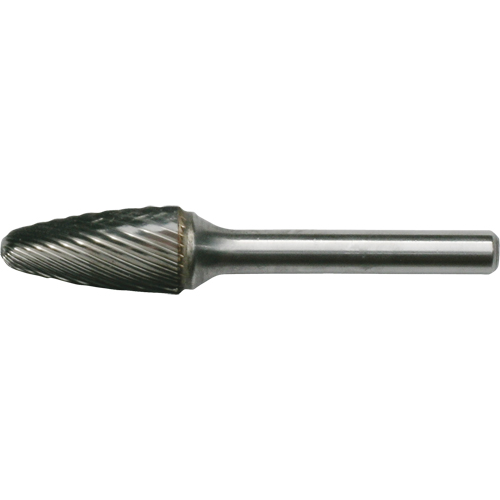 Solid Carbide Burrs - Tree Shape with Ball Nose, SF-51, 6.35 mm Dia., 12.7 mm Depth of Cut Fastek