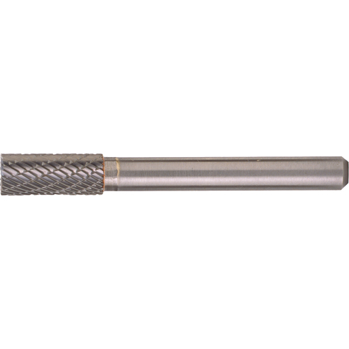 Solid Carbide Burrs - Cylinder Shape with No End Cut, SA-7, 3/4" Dia., 1/4" Shank Fastek