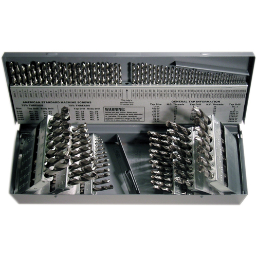 Drill Sets, 115 Pieces, High Speed Steel Fastek