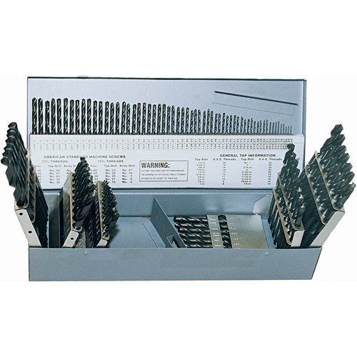Drill Sets, 115 Pieces, High Speed Steel Fastek