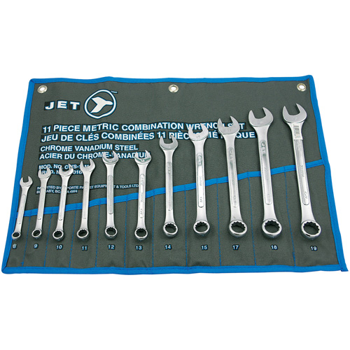 Raised Panel Combination Wrench Set, Combination, 11 Pieces, Metric Fastek