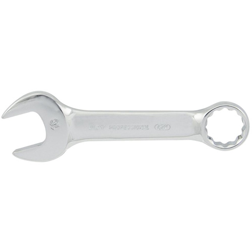 Fully Polished Stubby Combination Wrench, 12 Point, 10 mm, Chrome Finish Fastek