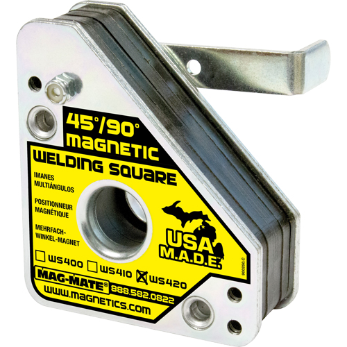 Magnetic Welding Squares, 3-3/4" L x 1-1/2" W x 4-3/8" H, 150 lbs. Fastek