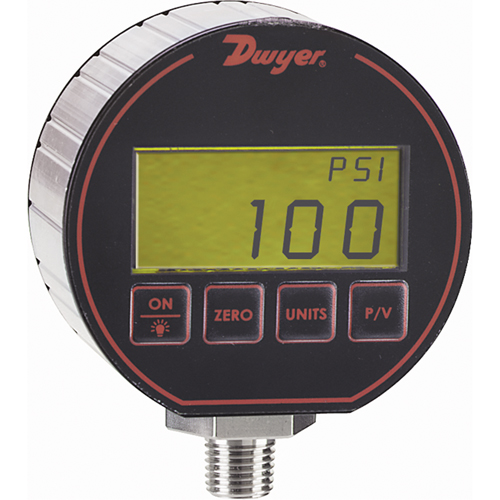 Pressure Gauge, 3" , 3000 psi, Bottom Mount, Digital Fastek