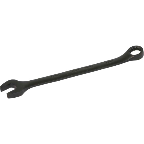 Flat Shank Combination Wrench, 12 Point, 12 mm, Black Oxide Finish Fastek
