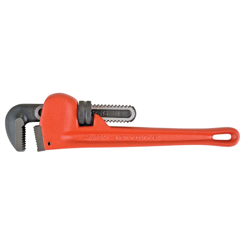 Pipe Wrench, 2" Jaw Capacity, 12" Long, Powder Coated Finish Fastek