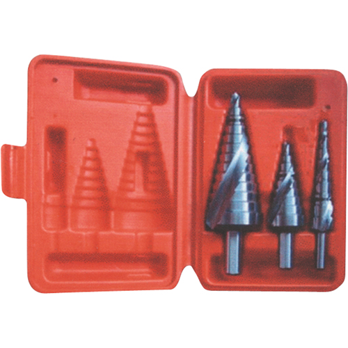 Step Drill Set, 3 Pieces, High Speed Steel Fastek
