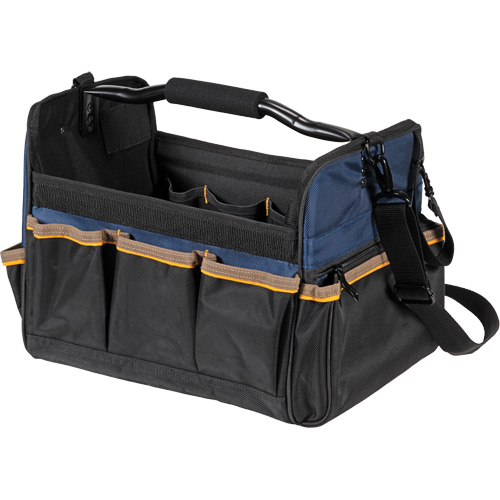 Sacs &agrave; outils souple &agrave; dessus ouvert de 14", Polyester, 21 pochettes, Beige Fastek