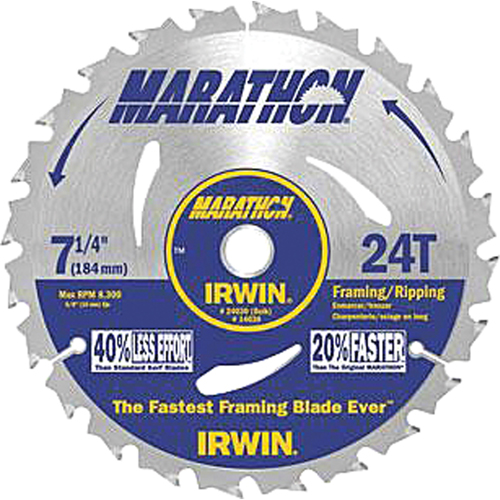 Contractor Saw Blades - Marathon&reg; Saw Blades, 7-1/4", 24 Teeth Fastek