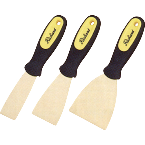 Couteaux rigides pour mastic, 1-1/4", Lame en Laiton Fastek