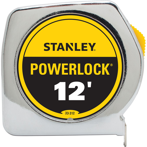 PowerLock&reg; Tape Measure, 3/4" x 12', Imperial Graduations Fastek
