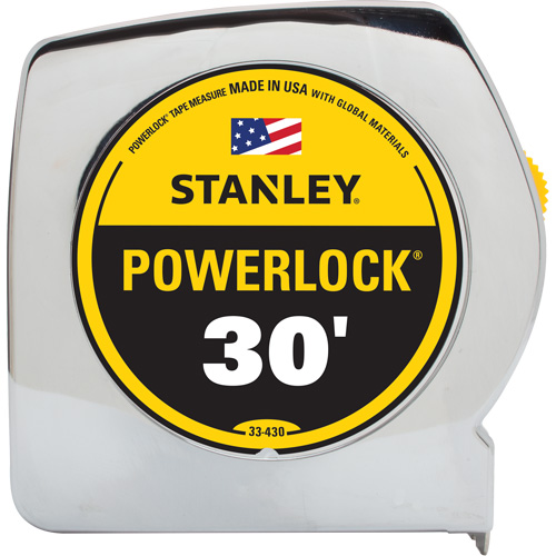 PowerLock&reg; Tape Measure, 1" x 30', Imperial Graduations Fastek
