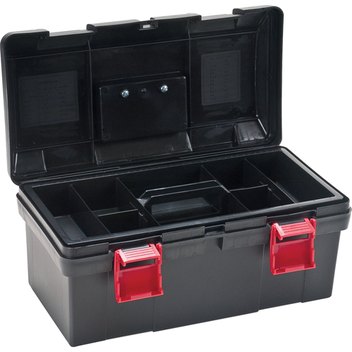 Heavy-Duty Tool Box, 17-1/2" W x 9-1/2" D x 8" H, Black Fastek