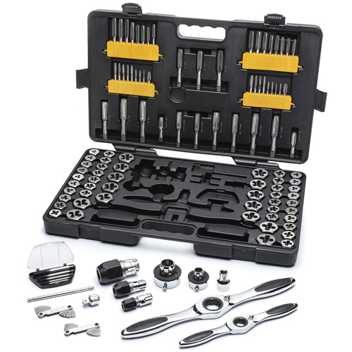 SAE/Metric Ratcheting Tap & Die Set, 114 Pieces Fastek