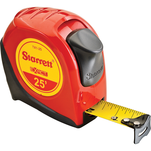 Ruban &agrave; mesurer pour ing&eacute;nieur, 1" x 25', Marques de goujon 1/16" Fastek