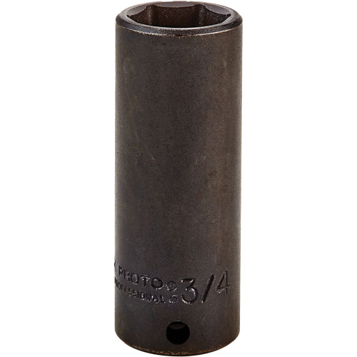 Douille, Chocs, 3/4", Prise 3/8", 6 pans, Profond Fastek