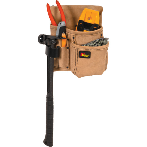 Half Carpenter Apron, Multiple Tool Holder, Leather, 4 Pockets Fastek