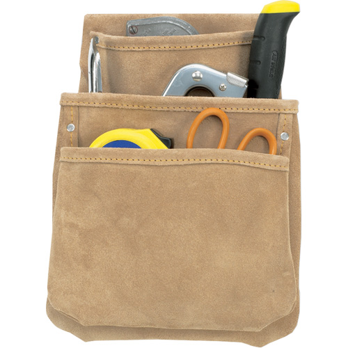 Drywall Pouches, Multiple Tool Holder, Leather, 3 Pockets Fastek