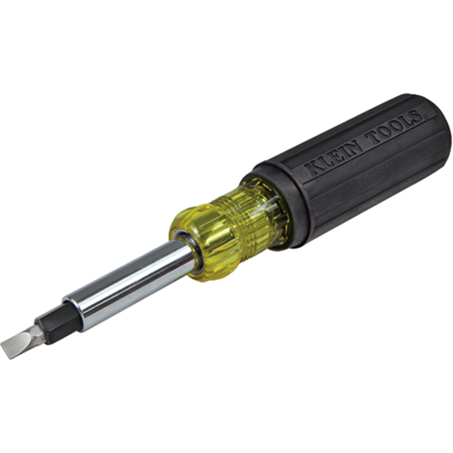 Heavy-Duty Multi-Bit Screwdriver/Nut Driver, 7-9/10" L, Cushion Grip Handle Fastek