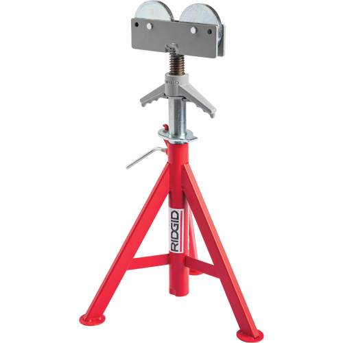 Roller Head Low Pipe Stand #RJ-98, 59-104 cm Height Adjustment, 12" Max. Pipe Capacity, 1000 lbs. Max. Weight Capacity Fastek