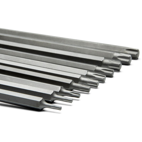 Jeu de douilles longues, Torx, Prise 1/4"/3/8", 10 mrcx Fastek