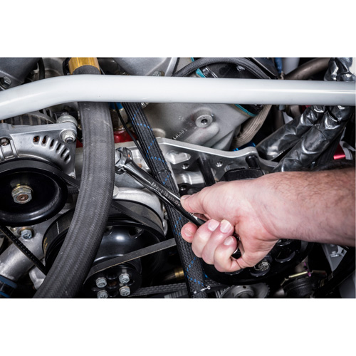 12-Point Long Pattern Wrench Set with Tool Roll, Combination, 15 Pieces, Imperial Fastek