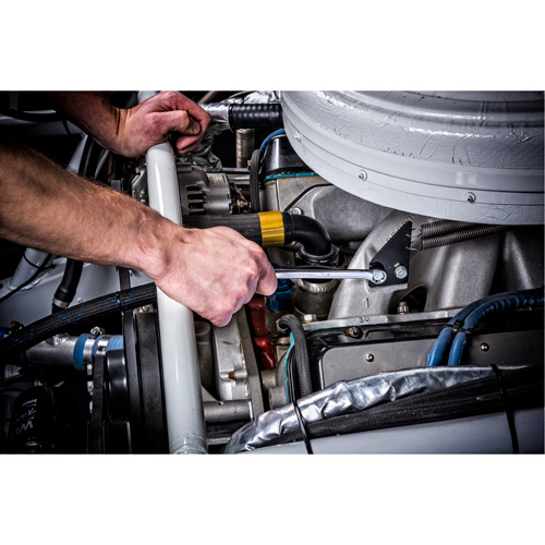 12-Point Long Pattern Wrench Set with Tool Roll, Combination, 15 Pieces, Imperial Fastek