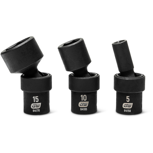 12-Piece 1/4" Drive 6 Point Universal impact Metric Flex Socket Set Fastek