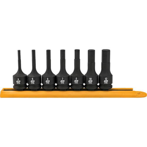 Hex Bit Impact Metric Socket Set, 7 Pieces Fastek