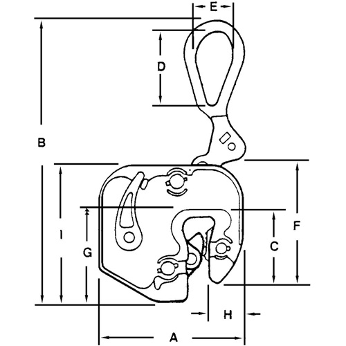 GXL Plate Clamp, 1000 lbs. (0.5 tons), 1/16" - 5/8" Jaw Opening Fastek