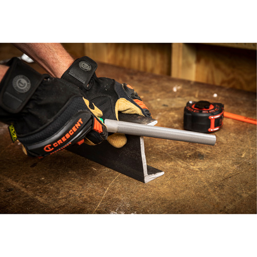 Double Cut File with Green Handle, Half Round, 8", Bastard Fastek