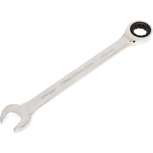 72-Tooth Ratcheting Combination Wrench, 12 Point, 30 mm, Chrome/Polished Finish Fastek