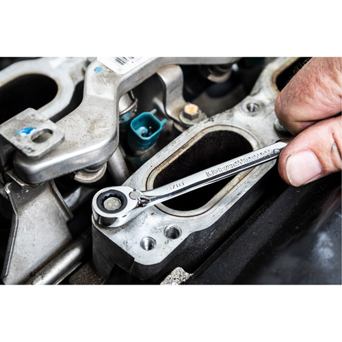 Jeu de cl&eacute;s &agrave; cliquets r&eacute;versibles SAE &agrave; 12 pans et 72 dents, Combinaison, 13 morceaux, Imp&eacute;rial Fastek