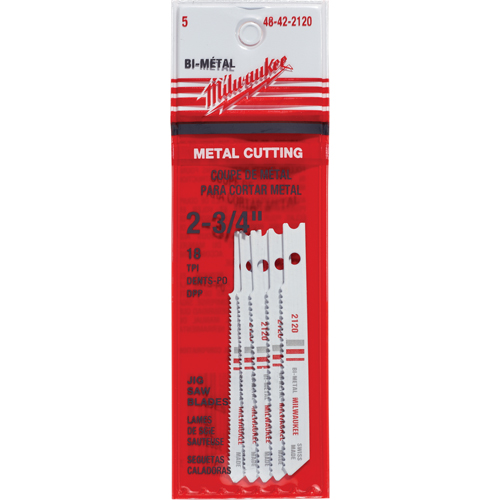 Jigsaw Blades, Bi-Metal, U-Shank, 2-3/4" L, 18 TPI Fastek