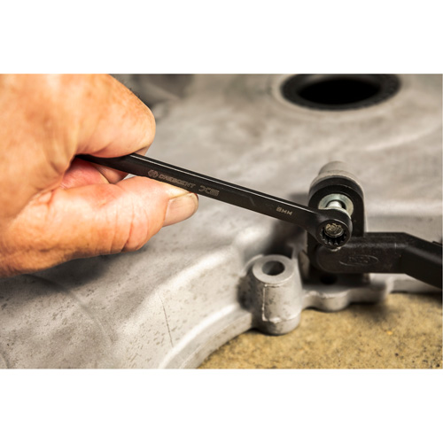 X6 Black Oxide Spline Ratcheting Wrench Set, Combination/Open-Ended, 7 Pieces, Metric Fastek