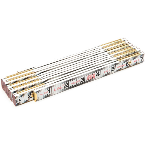 R&egrave;gle de maçon Red End, 6' lo, Bois, Graduations de 1/16" Fastek