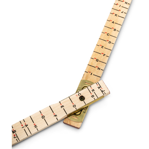 Red End&reg; Oversized Brick Mason Rule, 6' L, Wood, 1/16" Graduations Fastek