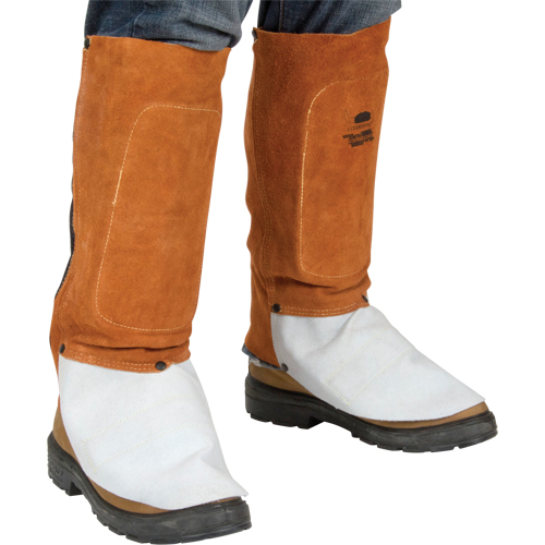 Leather Spats, 14" L, Lava Brown Fastek