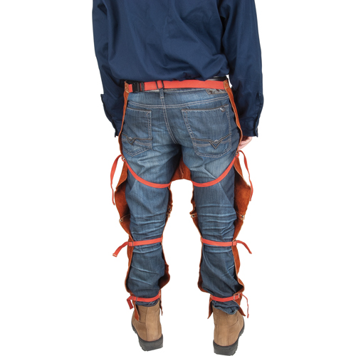 Leather Split Leg Apron & Chaps, 40" L, Lava Brown Fastek