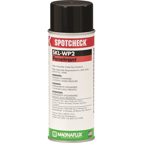 Spotcheck&reg; Penetrants - SKL-WP2 Water Washable Penetrants, Aerosol Can Fastek