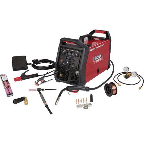 POWER MIG&reg; 215 MPi Multi-Process Welder TIG One-Pak&reg;, 120 V/230 V, 1 Ph, 60 Hz Fastek