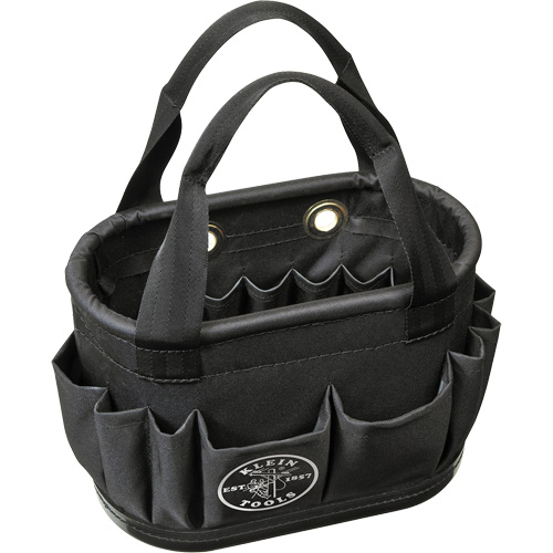 29-Pocket Hard-Body Aerial Bucket, 14" L x 10" H, Polyester, Black Fastek
