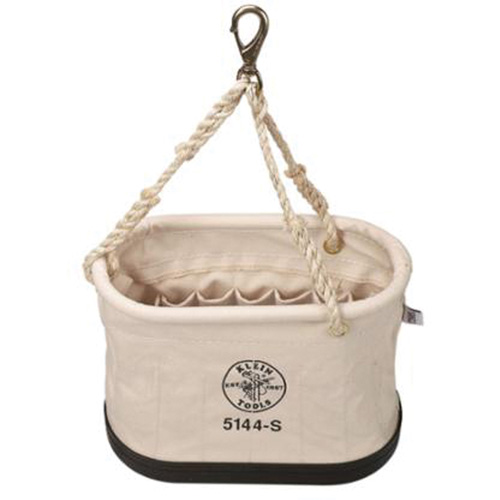 Oval Bucket, Canvas, 15 Pockets, Natural Fastek
