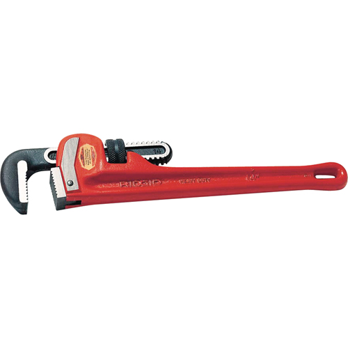 Straight Pipe Wrench #48, 6" Jaw Capacity, 48" Long, Powder Coated Finish Fastek