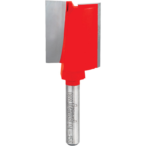 Router Bit - Double Flute Straight Bit, 1" Dia., 3/4" H, 2-9/16" L, 1/4" Shank Fastek