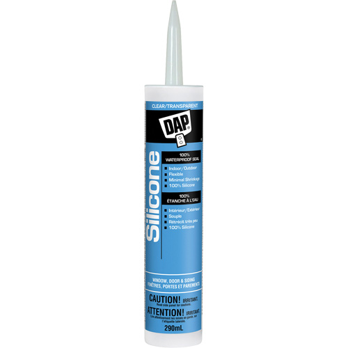 Silicone Sealant, 290 ml, Tube, Clear Fastek