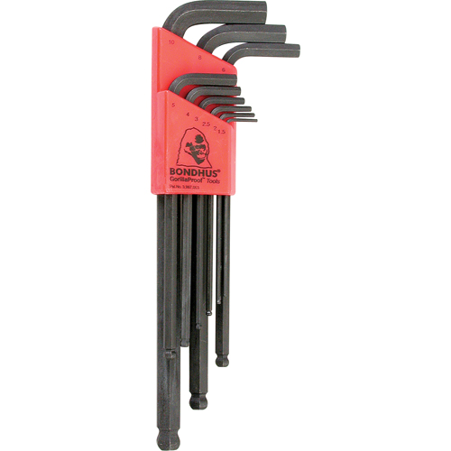 Balldrive L-Style Hex Key Set, 9 Pcs., Metric Fastek